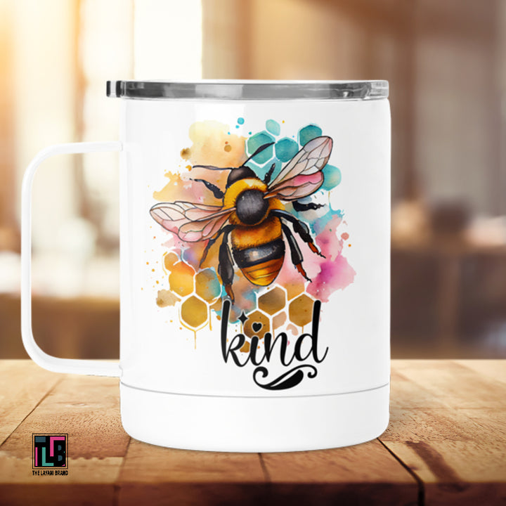 Be Kind Watercolor Bee Stainless Steel Mug