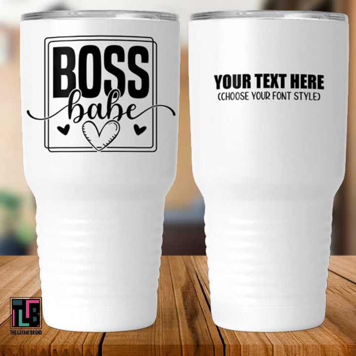 Boss Babe With Hearts Tumbler