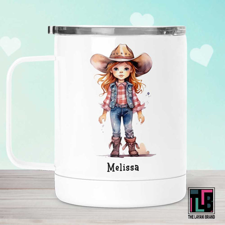 Cute Little Cowgirl Stainless Steel Mug