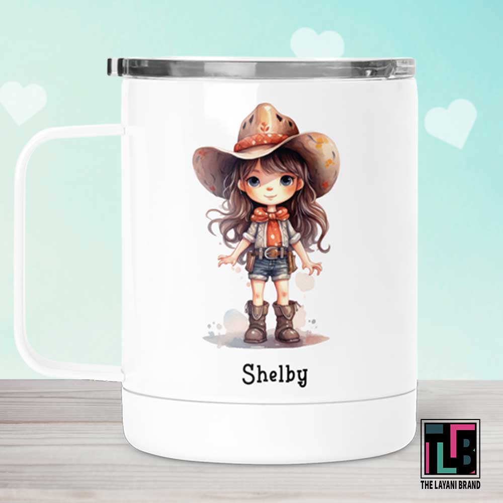 Cute Little Cowgirl Stainless Steel Mug