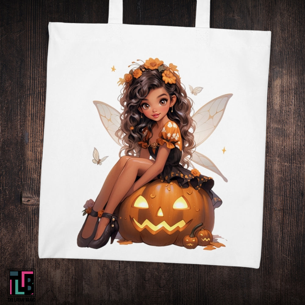 Cutie Pumpkin Fairies Tote Bags