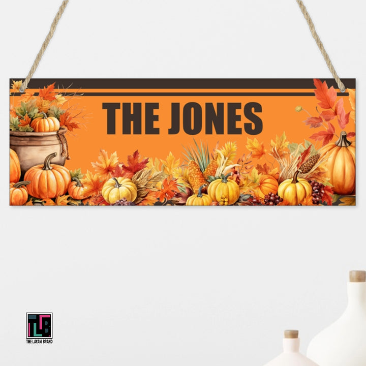Fall Harvest Pumpkins and Leaves Wall Decor