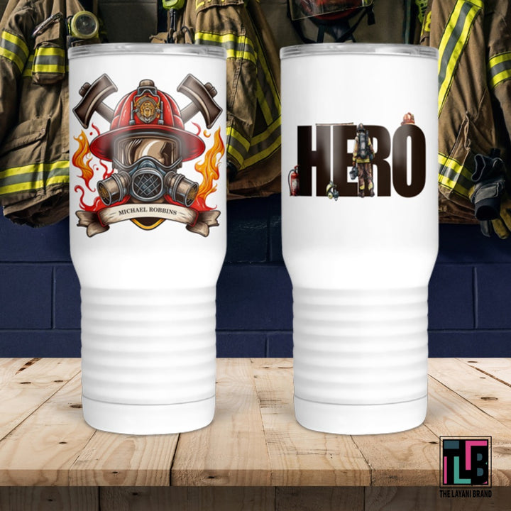Hero Firefighter Helmet Tumbler