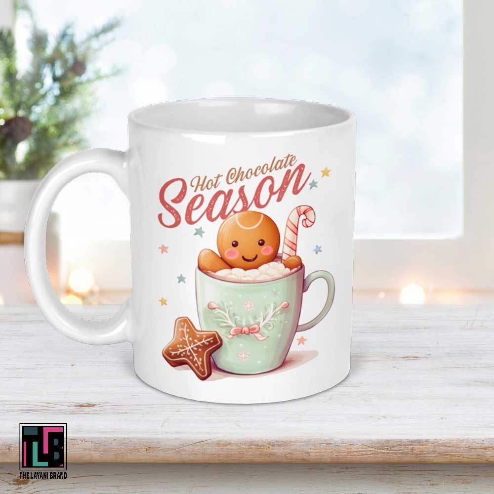 Hot Chocolate Season Gingerbread Man Ceramic Mug