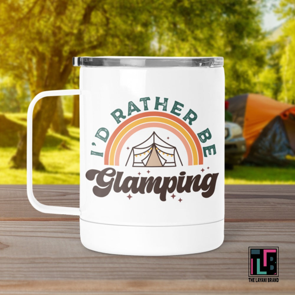 I'd Rather Be Glamping Retro Stainless Steel Mug