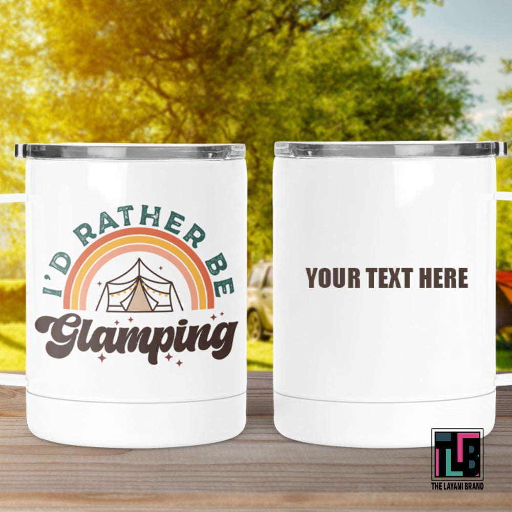 I'd Rather Be Glamping Retro Stainless Steel Mug
