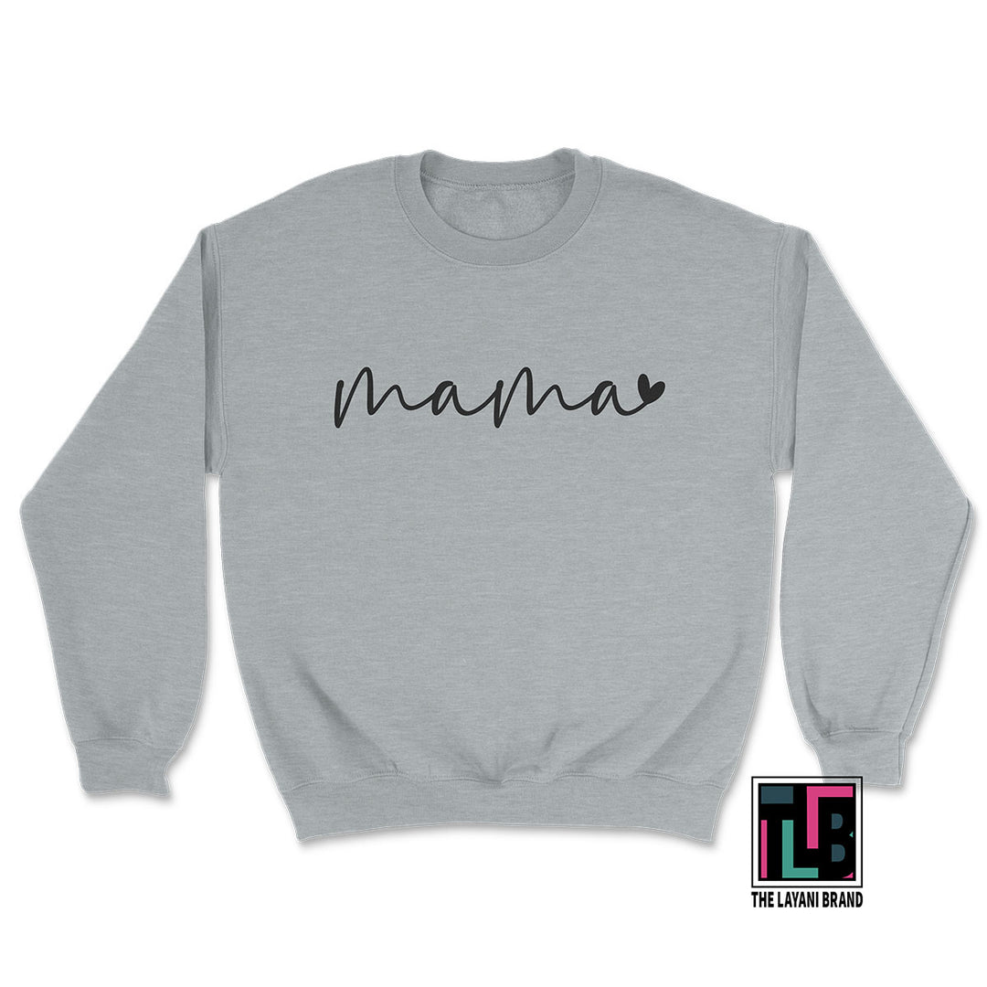 Mama Small Heart Crew Sweatshirt