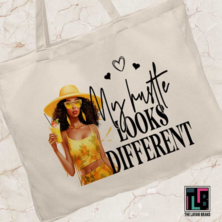 My Hustle Looks Different Linen Tote Bag