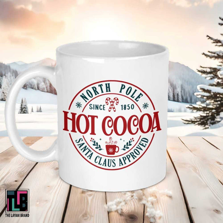 North Pole Hot Cocoa Santa Claus Approved Ceramic Mug