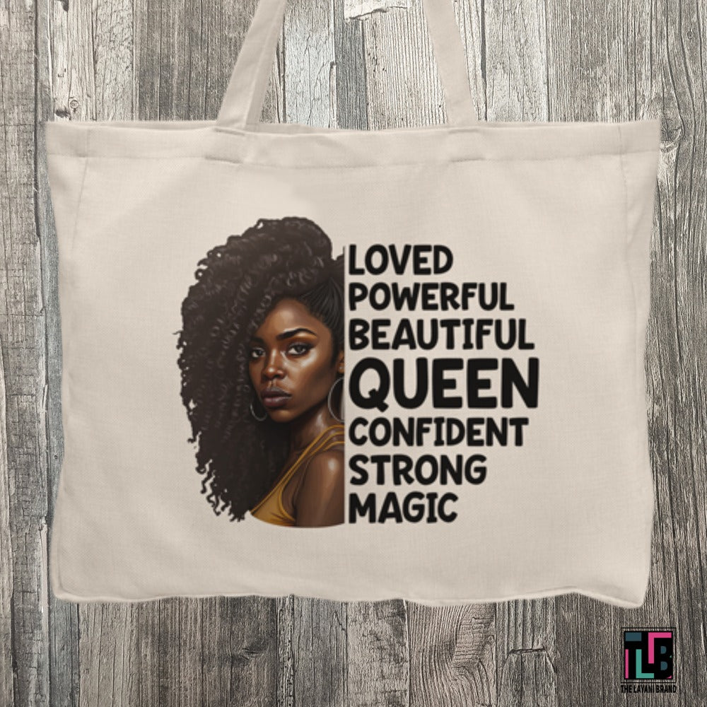 Queen Loved Powerful Beautiful Tote Bag