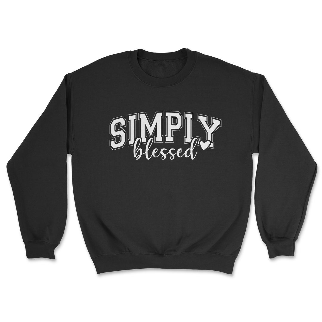 Simply Blessed Heart Crew Sweatshirt