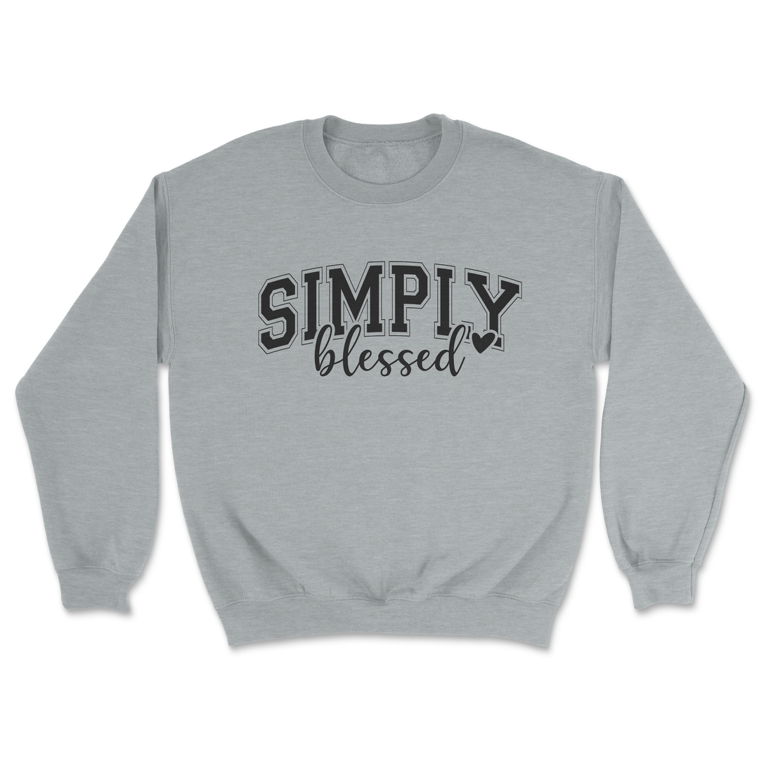 Simply Blessed Heart Crew Sweatshirt