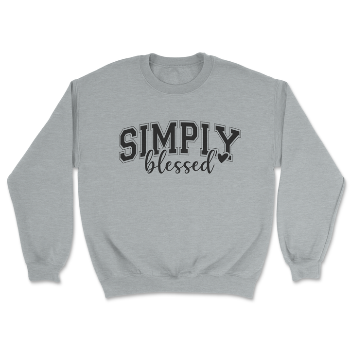 Simply Blessed Heart Crew Sweatshirt