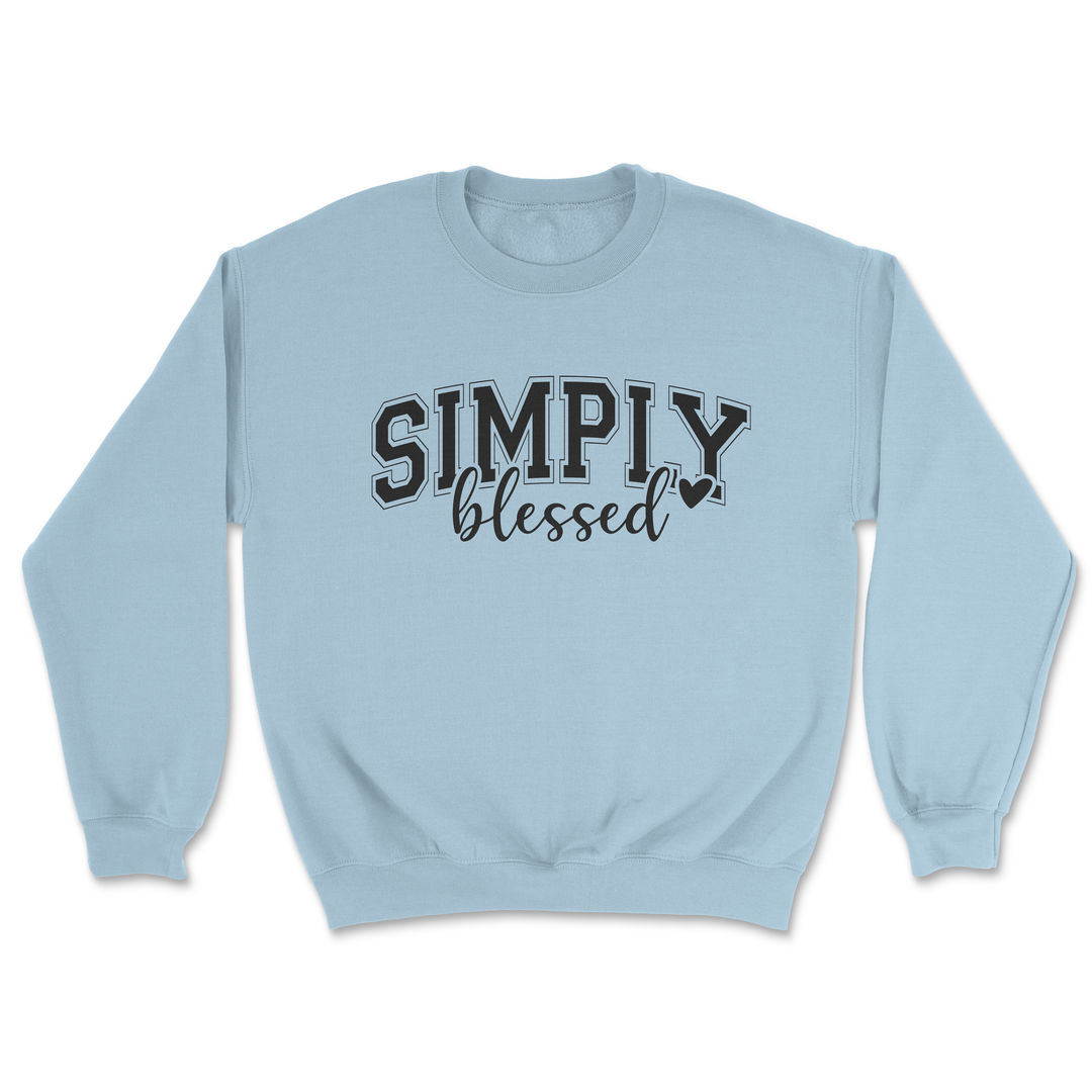 Simply Blessed Heart Crew Sweatshirt