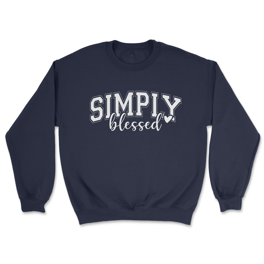 Simply Blessed Heart Crew Sweatshirt