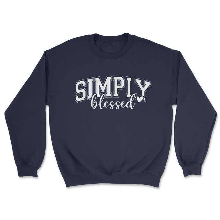 Simply Blessed Heart Crew Sweatshirt