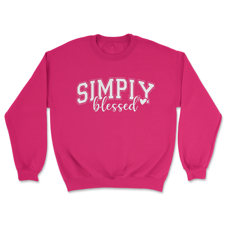 Simply Blessed Heart Crew Sweatshirt