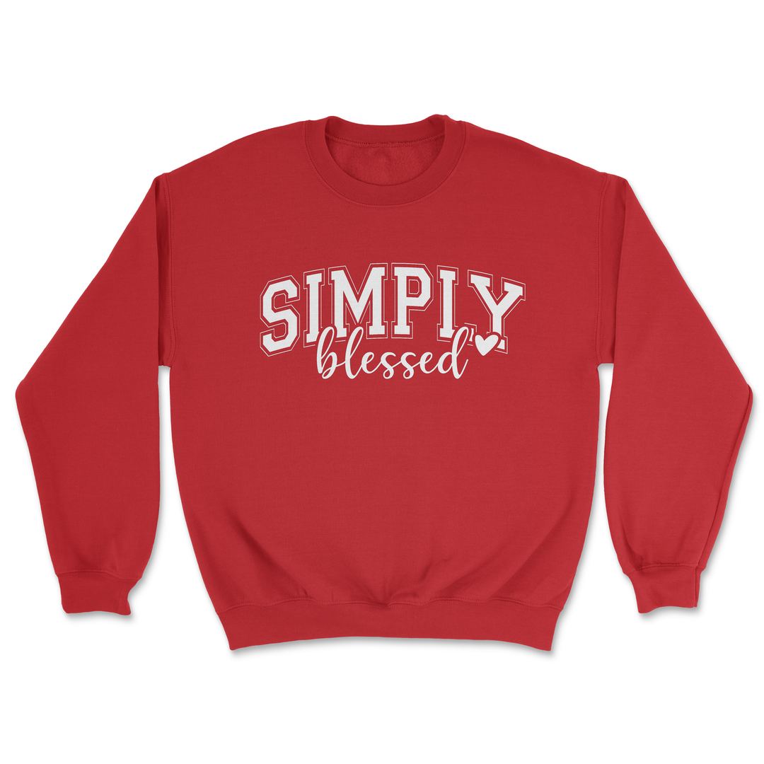 Simply Blessed Heart Crew Sweatshirt