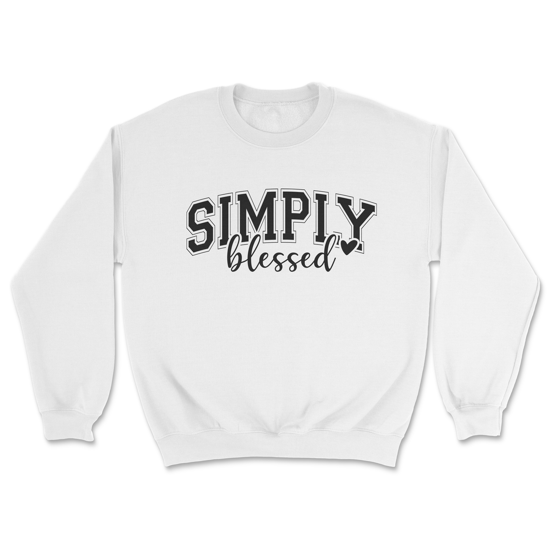 Simply Blessed Heart Crew Sweatshirt