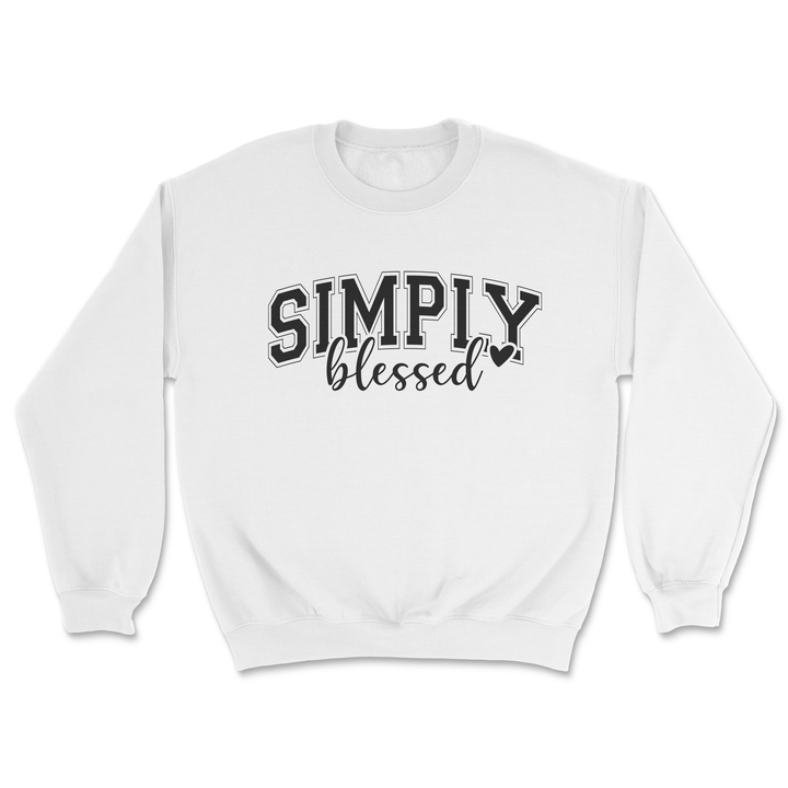 Simply Blessed Heart Crew Sweatshirt