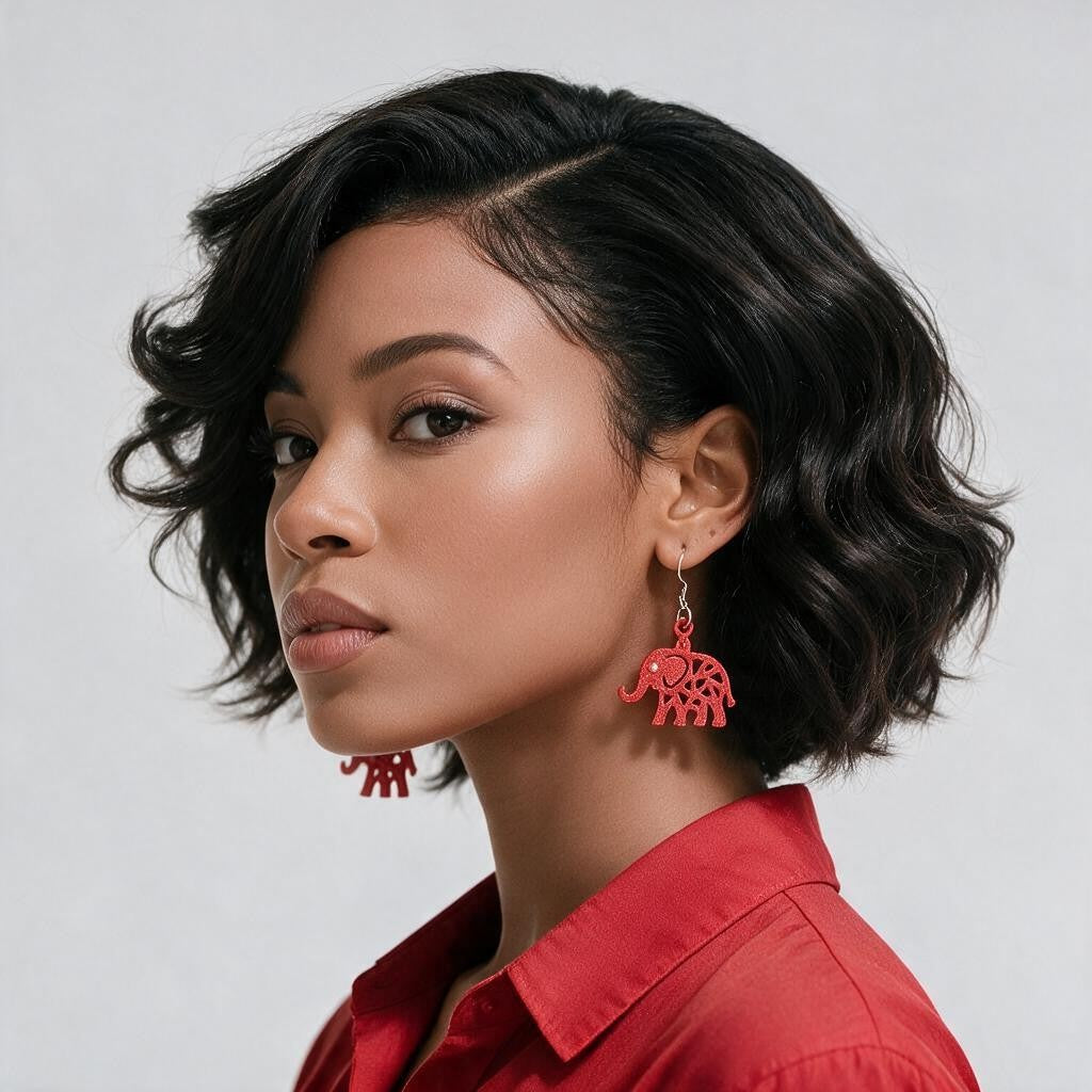 Geometric Elephant Earrings