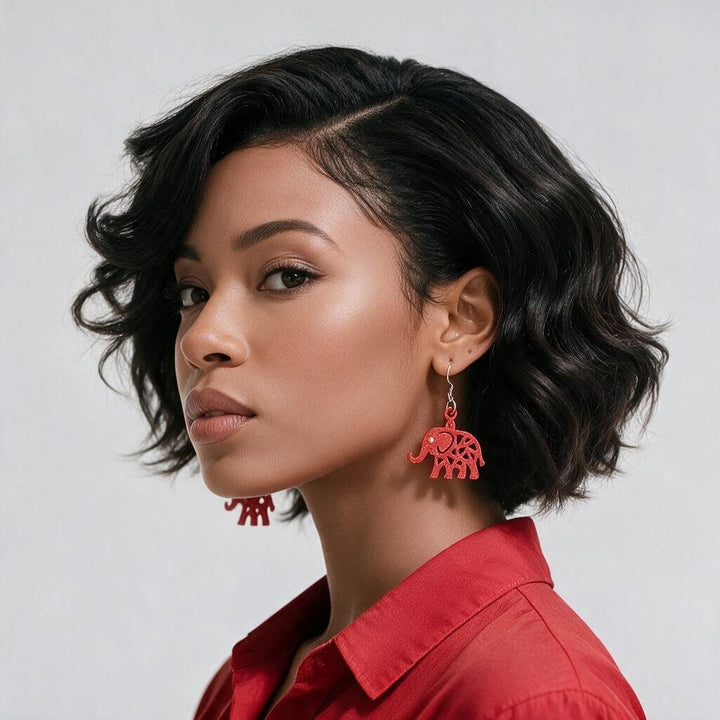 Geometric Elephant Earrings