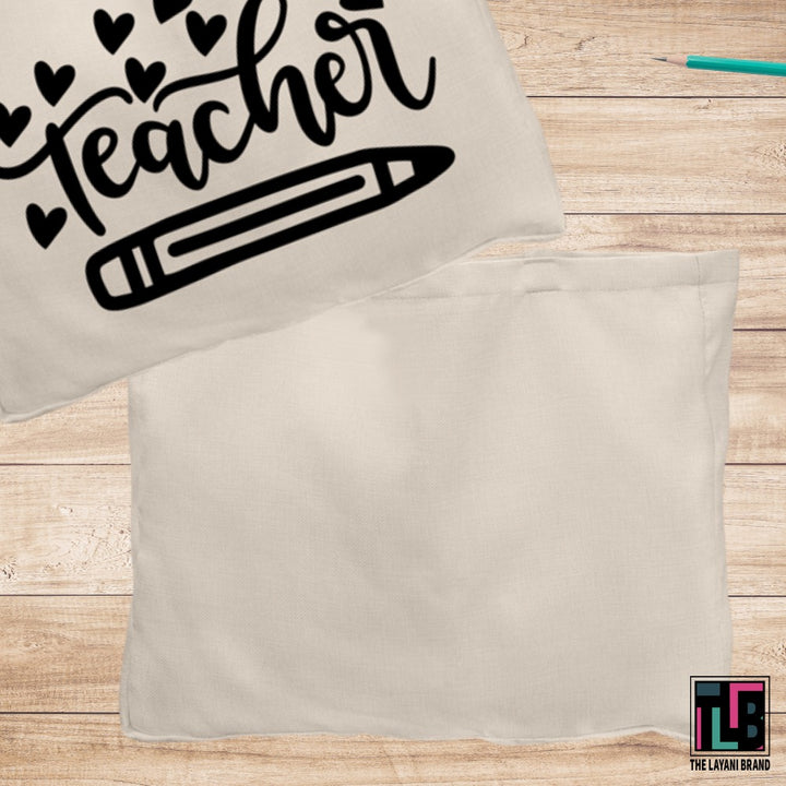 Teacher Heart Pencil Tote Bag
