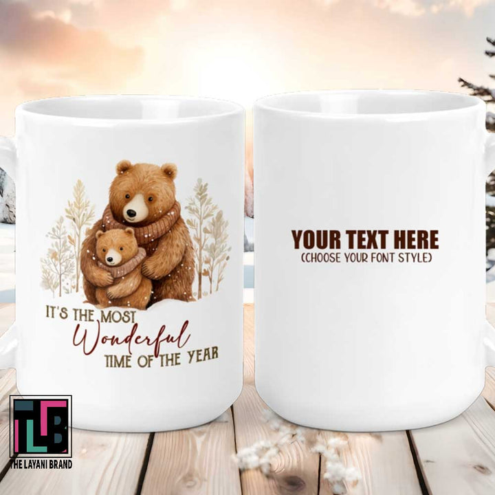 Winter Bear It's The Most Wonderful Time Of The Year Ceramic Mug