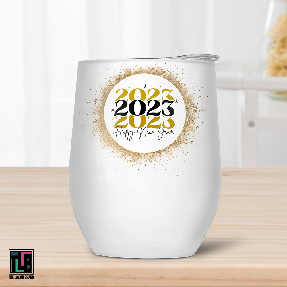 Happy New Year 2023 Wine Tumbler