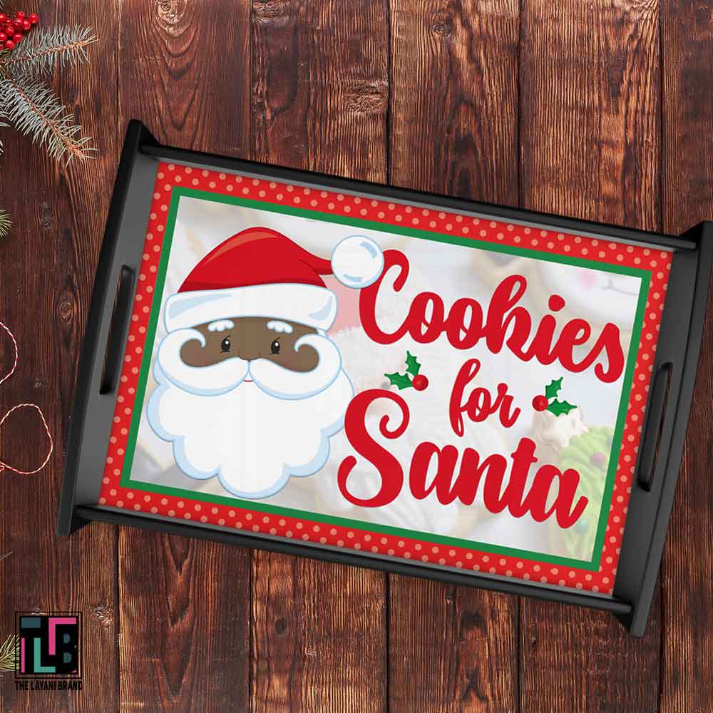 Cookies For Santa Wood Serving Tray