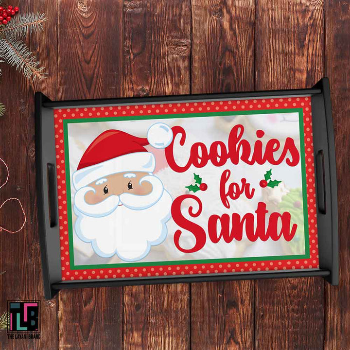 Cookies For Santa Wood Serving Tray