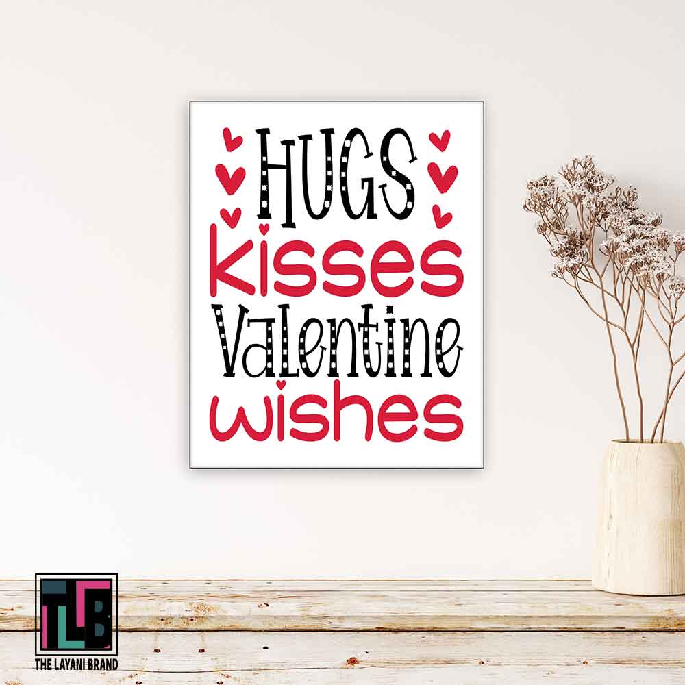 Hugs Kisses Valentine Wishes Wall Decor