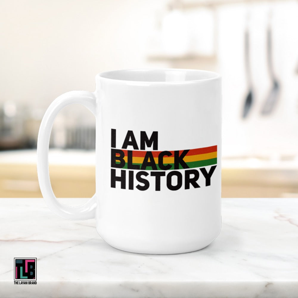 I Am Black History Stripe Ceramic Mug