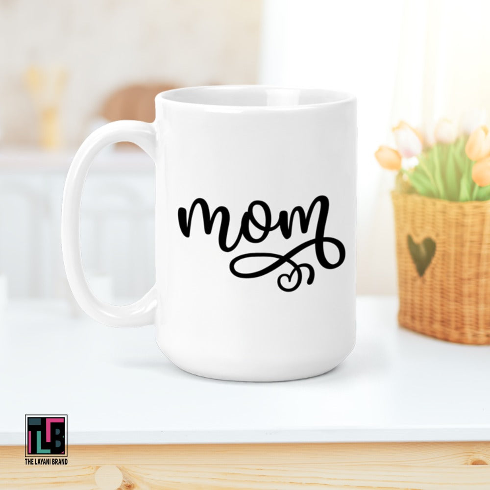 Mom With Heart Ceramic Mug