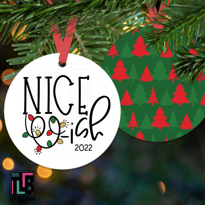 Nice-Ish Lights Holiday Ornament