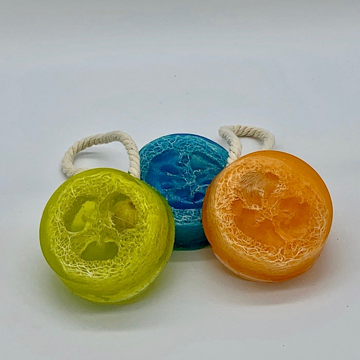 All Natural Loofah Soap On A Rope - The Layani Brand LLC